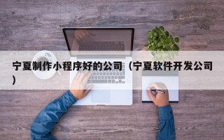 神木宁夏制作小程序好的公司（宁夏软件开发公司）